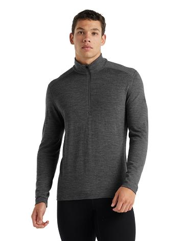 Base Layers Icebreaker Merino 260 Tech Long Sleeve Half Zip Thermal Top Homme Grise | FR 1386ILHS